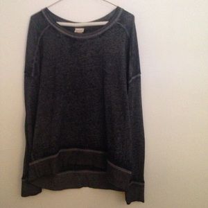 Mossimo Supply Co. Gray Acid Wash Pullover