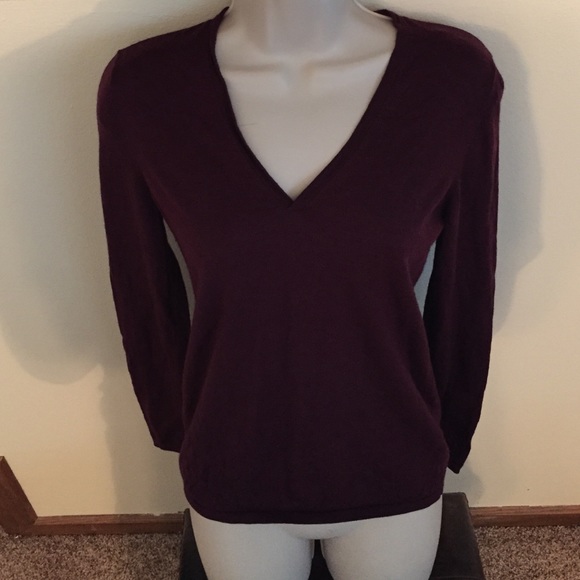 Maroon V-Neck Sweater
