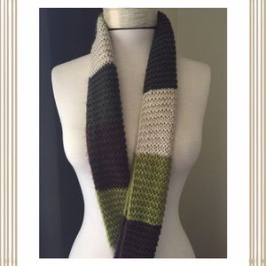 REI scarf block colored pattern