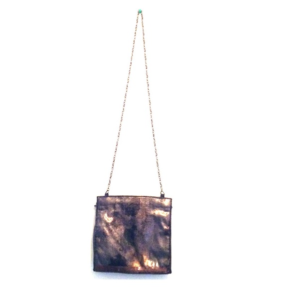 Mango Metallic Faux Leather handbag