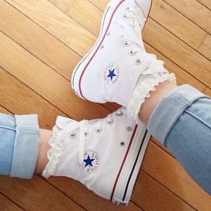 White Converse Hi-Tops