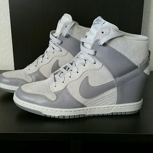 Nike grey wedge sneakers