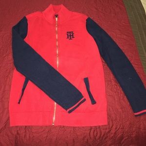 Red and blue tommy hilfiger sweater