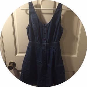 Denim dress with back cut out