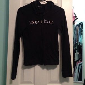 Bebe black zip up jacket