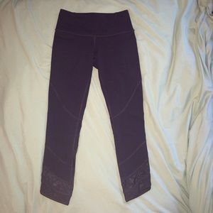 Purple cropped Lululemon leggings