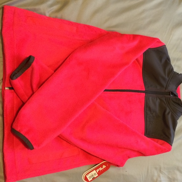 Bright pink and grey Fila jacket - Picture 1 of 2