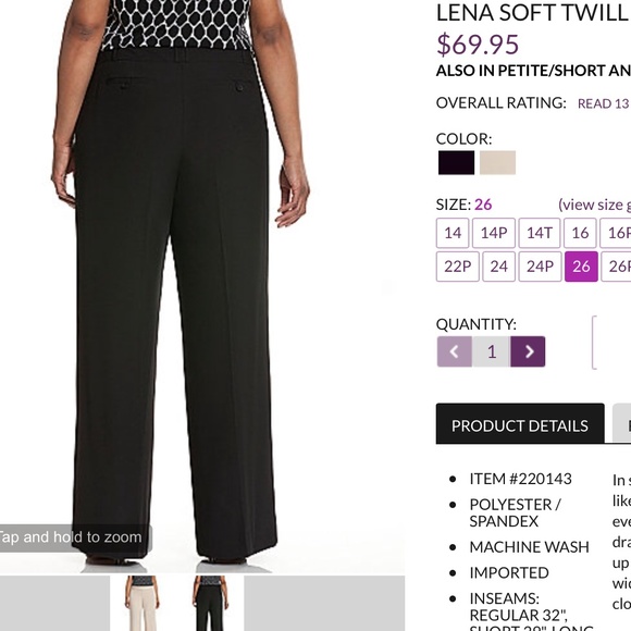 28 Lena soft twill wide leg pants black