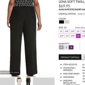 28 Lena soft twill wide leg pants black