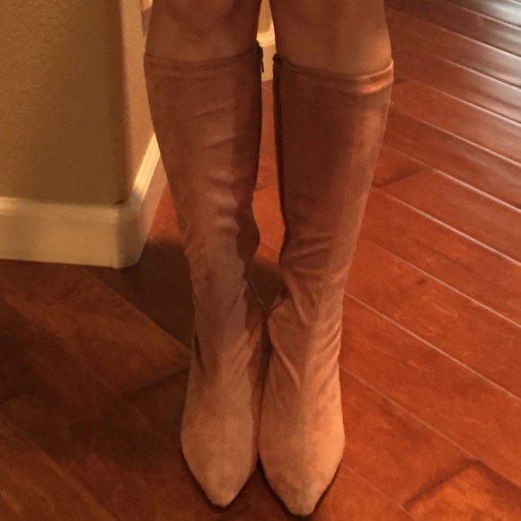Tan suede boots