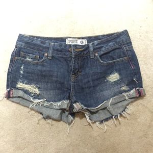PINK by Victoria Secret distressed denim shorts