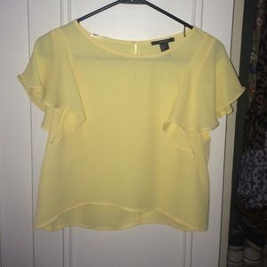 flowy yellow short sleeve