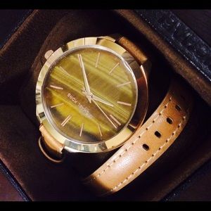 Michael Kors Womens Leather Double Strap Watch