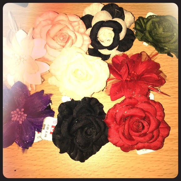 🚫RESERVED🚫 cute flower hair clips from Claire's