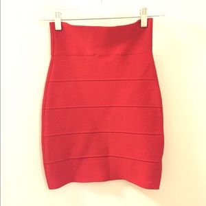 BCBGMaxazria bandage pencil skirt, Red, size XS