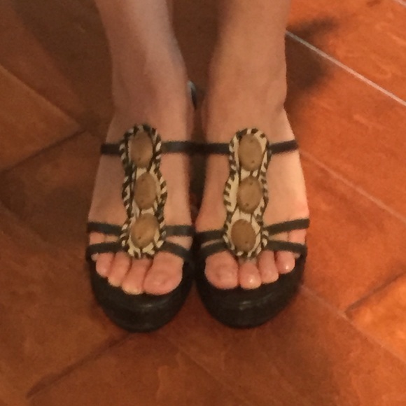 Casual  black wedges