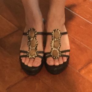 Casual  black wedges