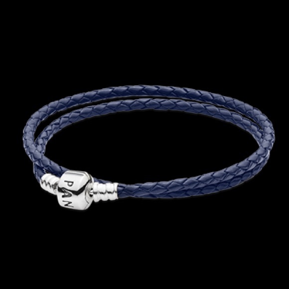 Black leather Pandora bracelet