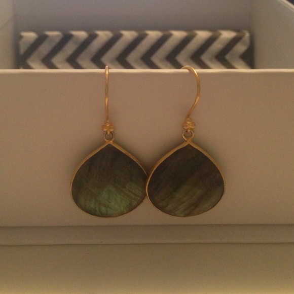 Charlene K Labradorite Teardrop Gemstone Earrings - Picture 1 of 1