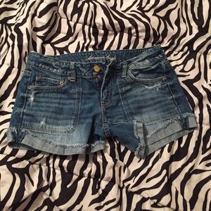 AEO Distressed Shorts Size 8.