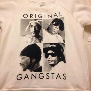 NWT White "Original Gangstas" Crewneck.