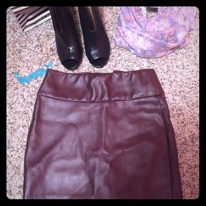 Faux leather mini skirt - simple yet elegant