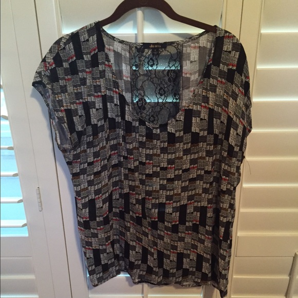 Ella Moss black multi color top