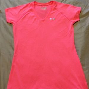 Pink Under Armour V-Neck shirt