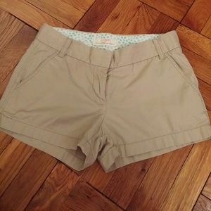 J. Crew Size 2 Khaki Shorts
