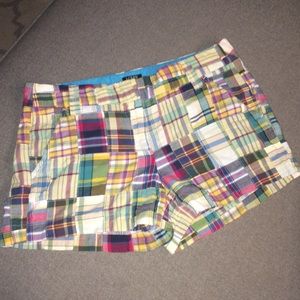 J. Crew madras plaid shorts