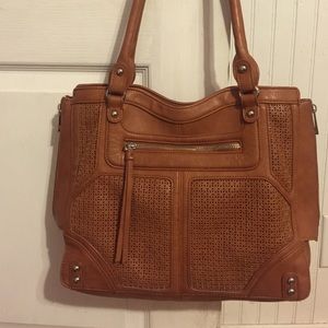 Brown leather purse