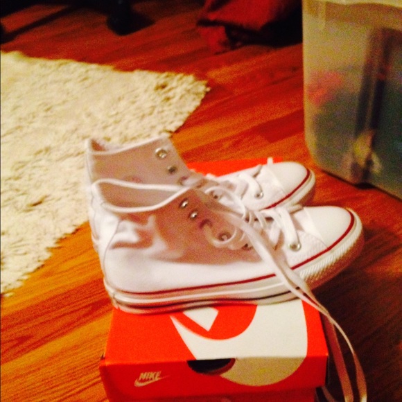 Brand new white converses