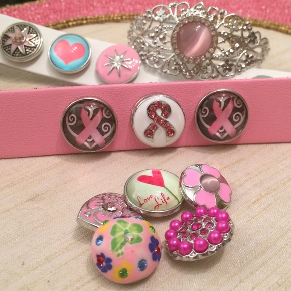 Bréast cancer awareness Snaps interchangeable