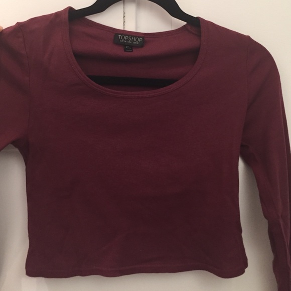 Topshop maroon crop top
