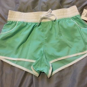 Mint green swimming shorts
