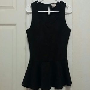 Black peplum top