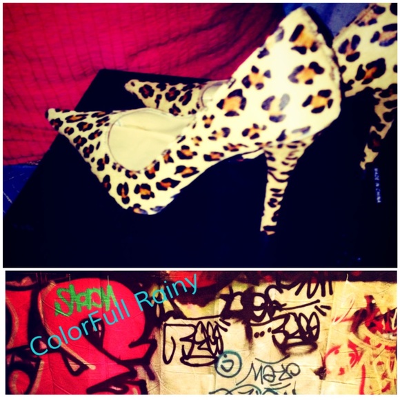 Cheetah Rabbit Hair Pumps - Picture 2 of 3