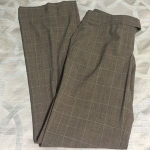 Drew fit brown striped pants