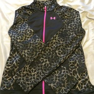 Black/silver/pink Under Armour jacket