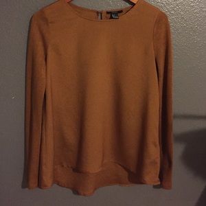 Knit Long Sleeved Silk Blouse