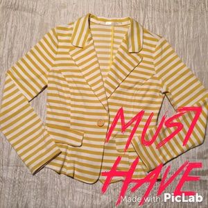 EUC Mustard yellow/ white Blazer