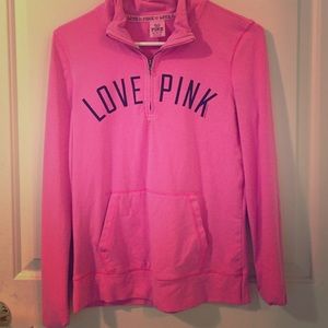 VS pink quarter zip