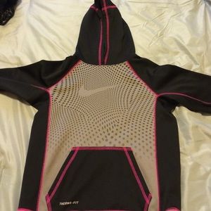 Nike grey/black/pink sweater