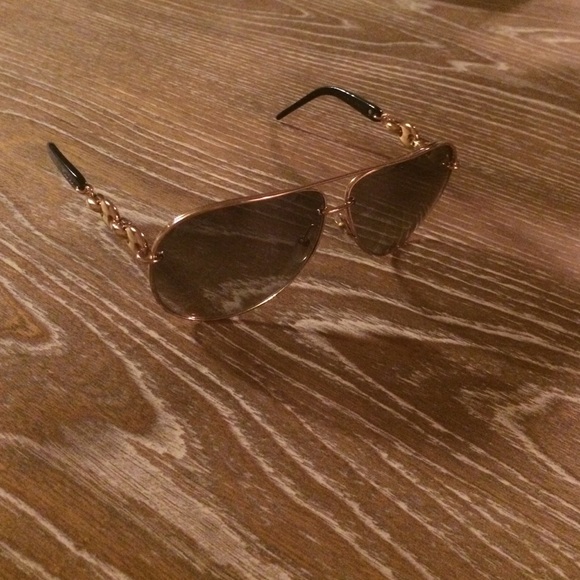 Current GUCCI Aviator Gold Sunglasses Copper