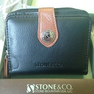 Black leather wallet