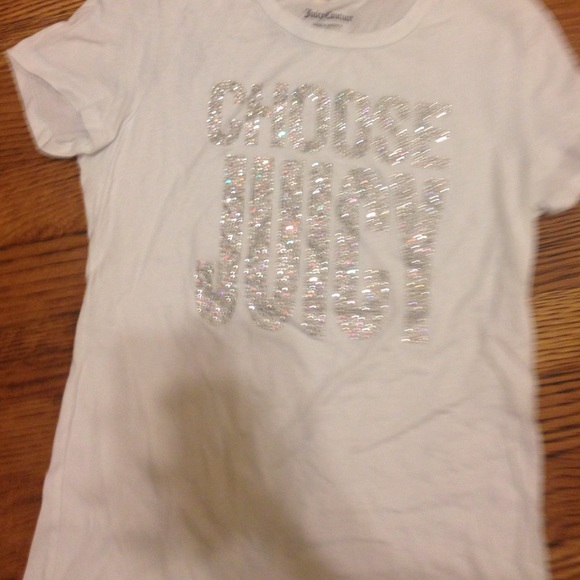 Juicy couture white Choose juicy shirt Small