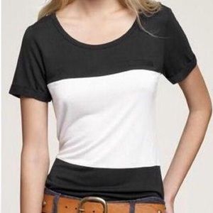 Gap navy/white colorblock shirt