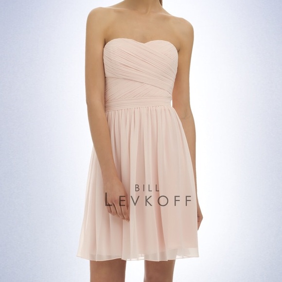 Chiffon Strapless Cocktail Dress