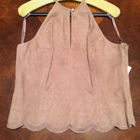 Worth Collection Tops - Worth Collection Suede Leather Halter Top