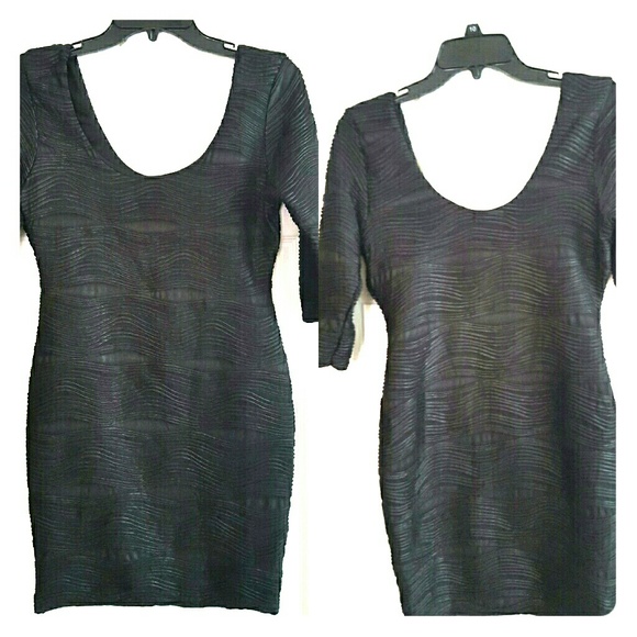 Black short fitted dress